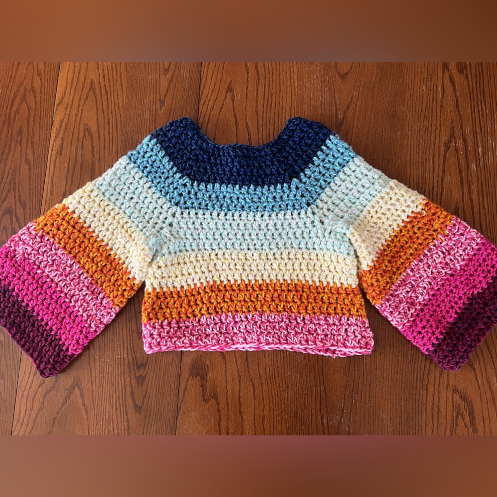 Homemade crochet sweater